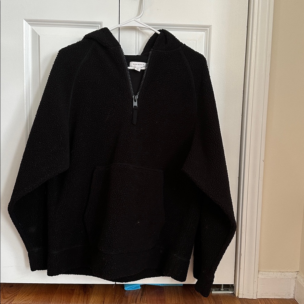 Topshop Black Fleece Hoodie